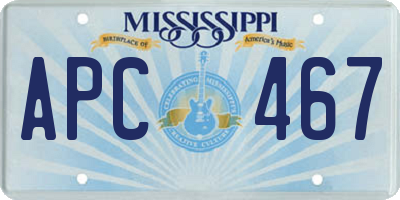 MS license plate APC467
