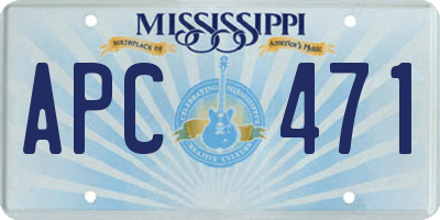 MS license plate APC471
