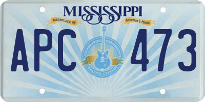 MS license plate APC473