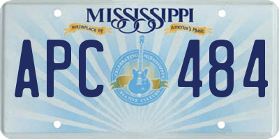 MS license plate APC484
