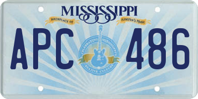 MS license plate APC486