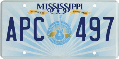 MS license plate APC497
