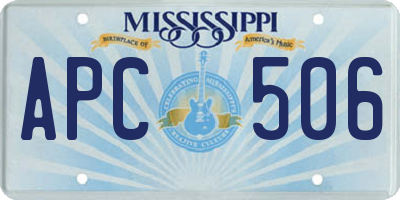 MS license plate APC506