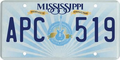 MS license plate APC519