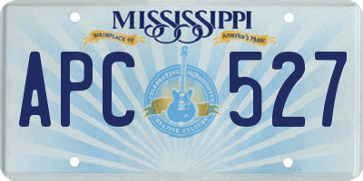 MS license plate APC527