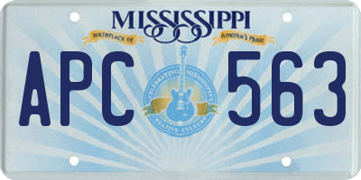 MS license plate APC563