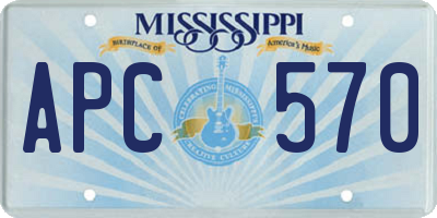 MS license plate APC570