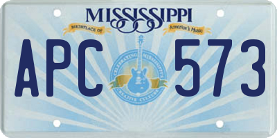 MS license plate APC573