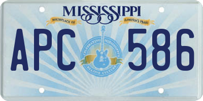 MS license plate APC586