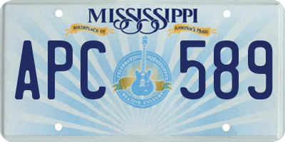 MS license plate APC589