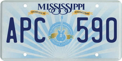 MS license plate APC590