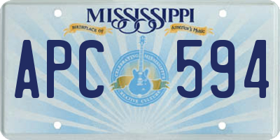 MS license plate APC594