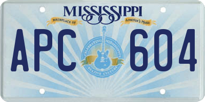 MS license plate APC604