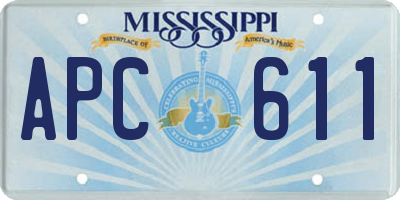 MS license plate APC611