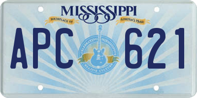 MS license plate APC621