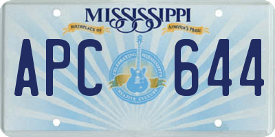 MS license plate APC644