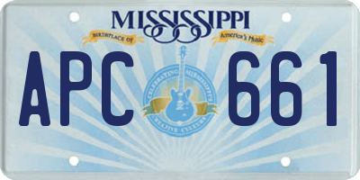 MS license plate APC661