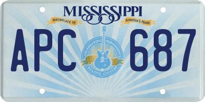 MS license plate APC687