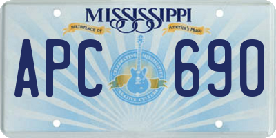 MS license plate APC690
