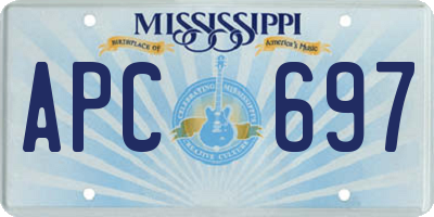 MS license plate APC697