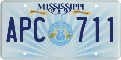 MS license plate APC711