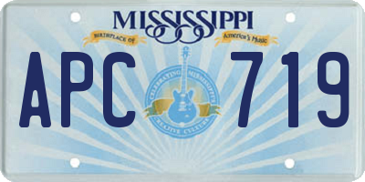 MS license plate APC719