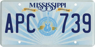 MS license plate APC739