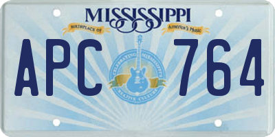MS license plate APC764