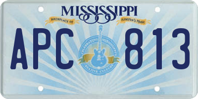MS license plate APC813