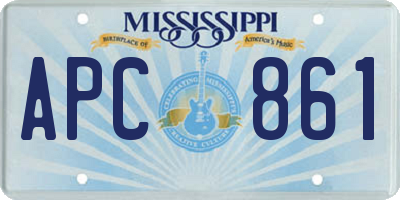 MS license plate APC861