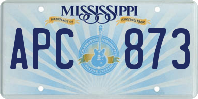 MS license plate APC873