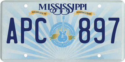 MS license plate APC897