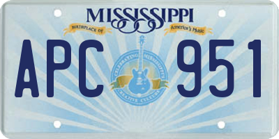 MS license plate APC951