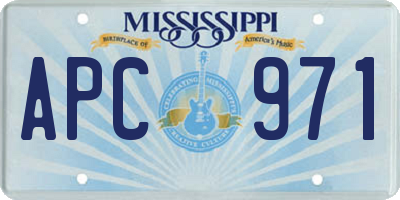 MS license plate APC971