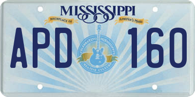 MS license plate APD160