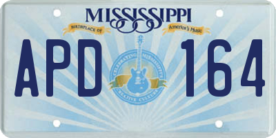 MS license plate APD164