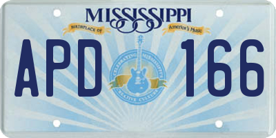 MS license plate APD166