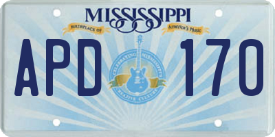 MS license plate APD170