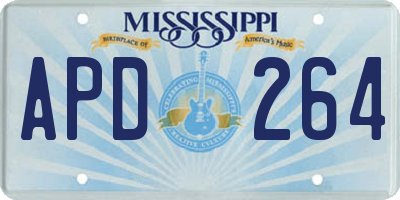 MS license plate APD264