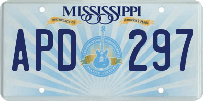 MS license plate APD297
