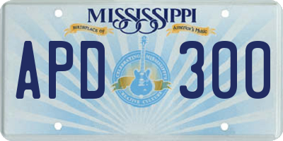 MS license plate APD300