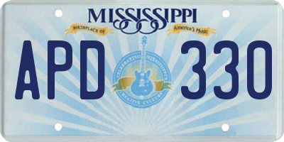 MS license plate APD330