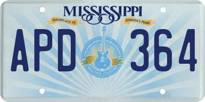 MS license plate APD364
