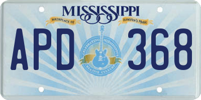 MS license plate APD368