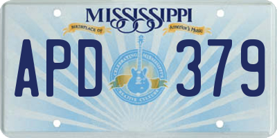 MS license plate APD379