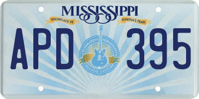 MS license plate APD395