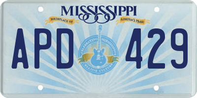 MS license plate APD429