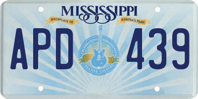 MS license plate APD439
