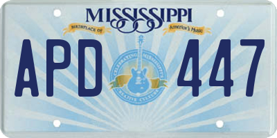 MS license plate APD447