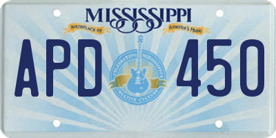 MS license plate APD450